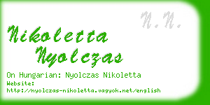 nikoletta nyolczas business card
